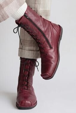 Jan Jansen Red Leather Art Boots EU 41 Avant Garde Designer Wearable Art VTG